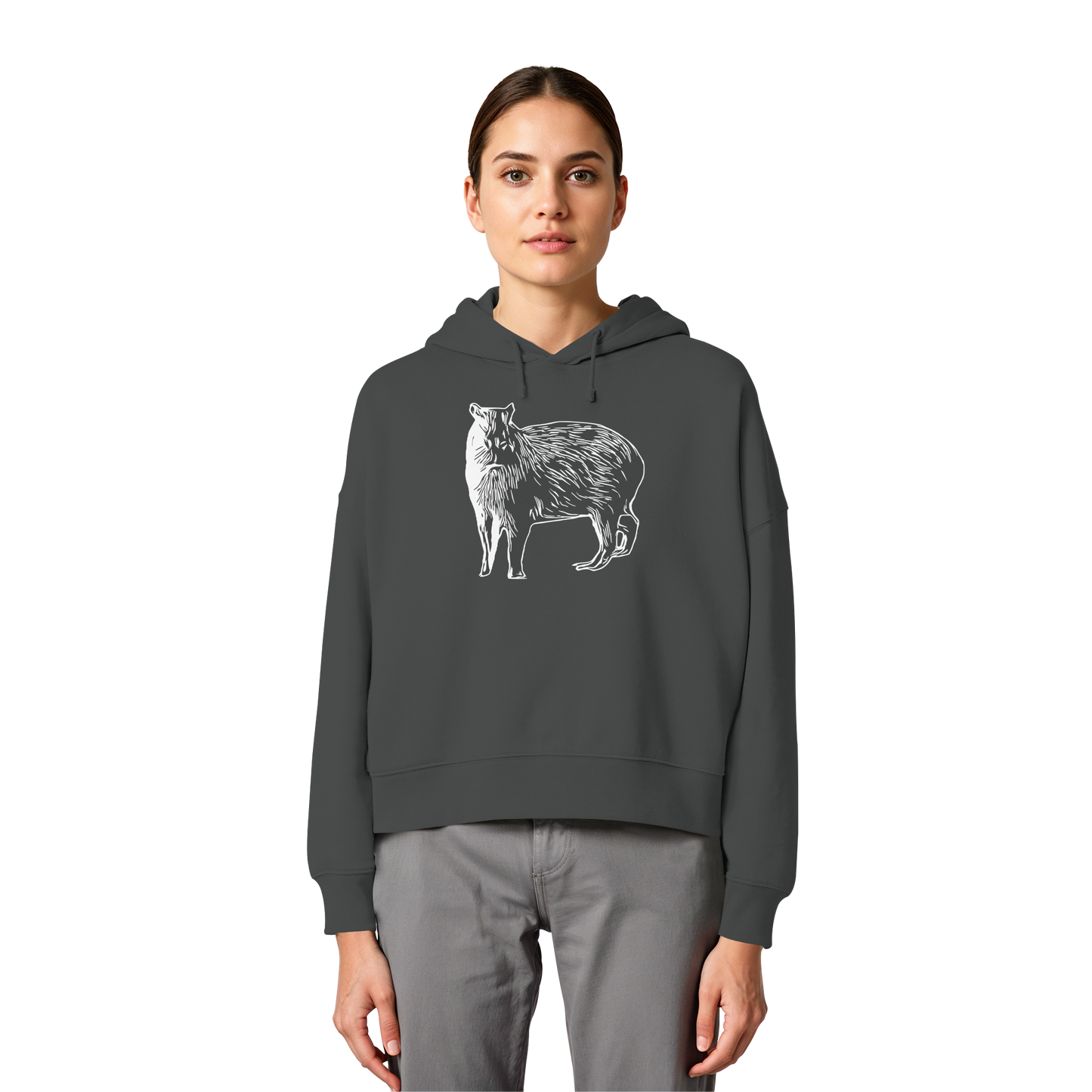 Cabybara - Womens Organic Boxcut Hoodie