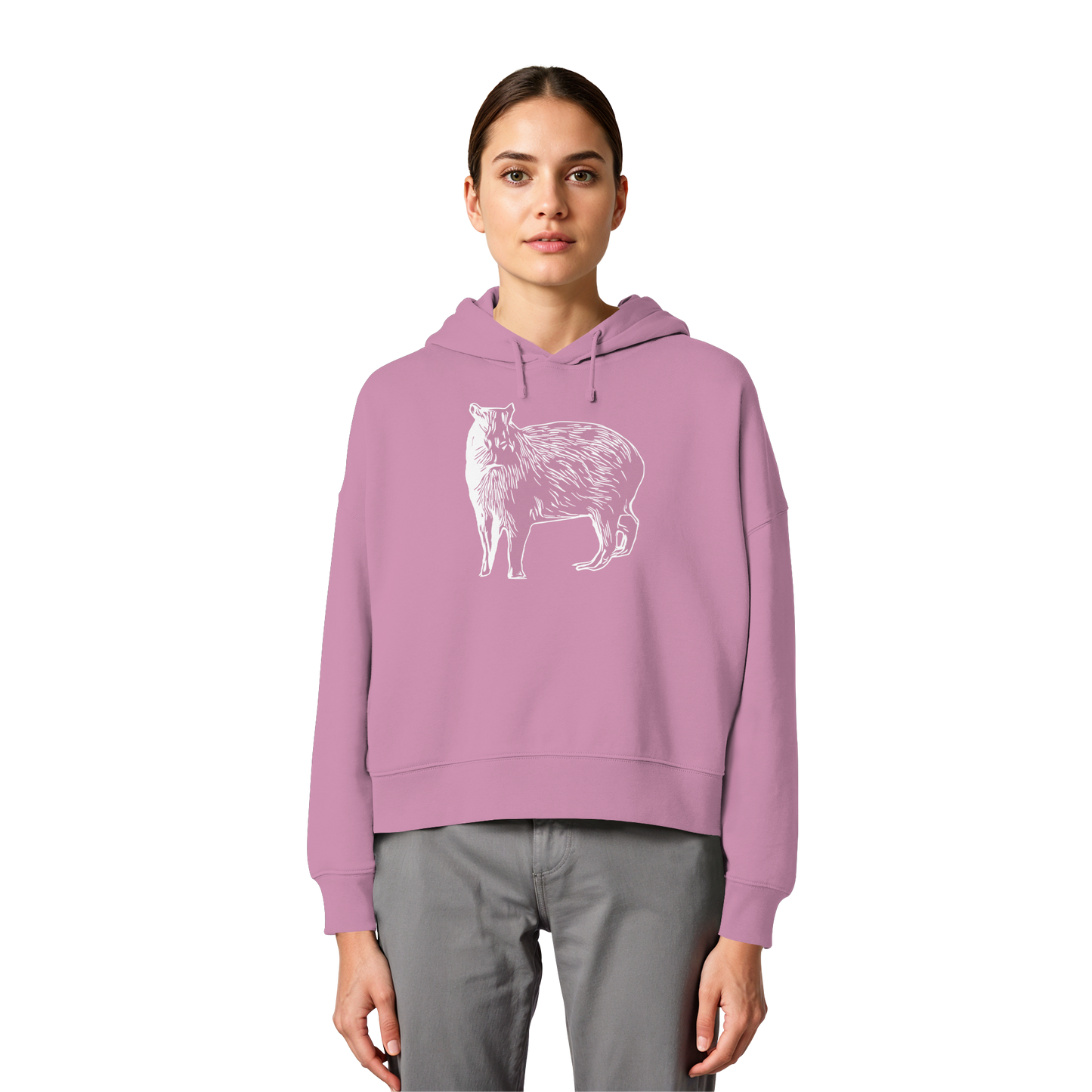 Cabybara - Womens Organic Boxcut Hoodie
