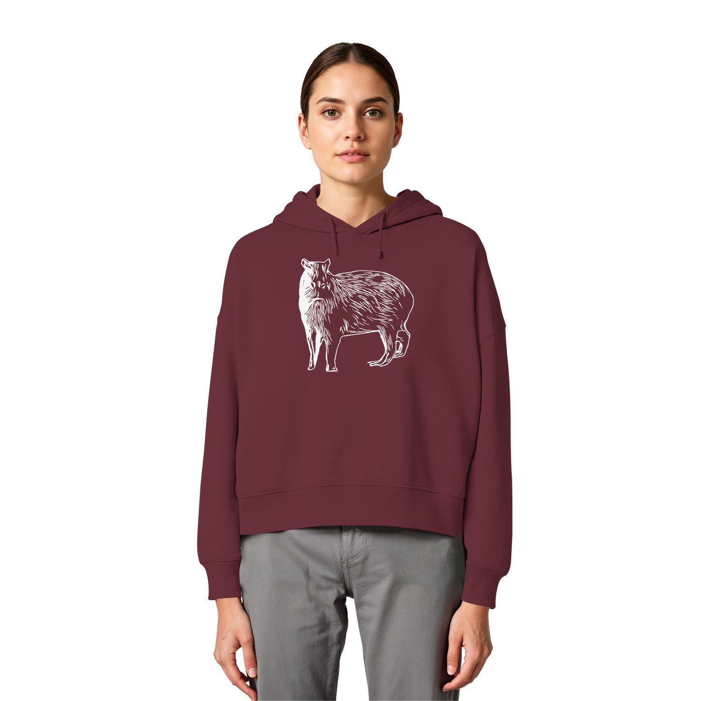Cabybara - Womens Organic Boxcut Hoodie