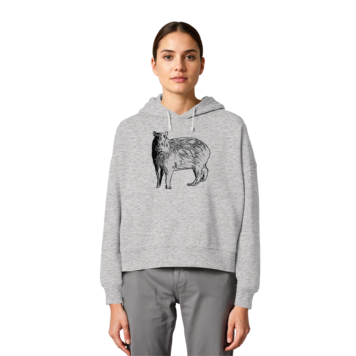 Cabybara - Womens Organic Boxcut Hoodie