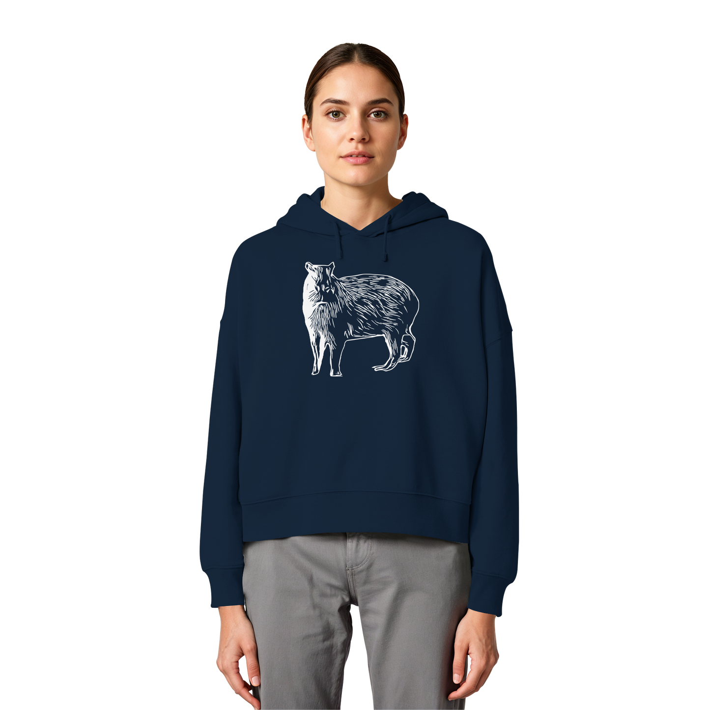 Cabybara - Womens Organic Boxcut Hoodie