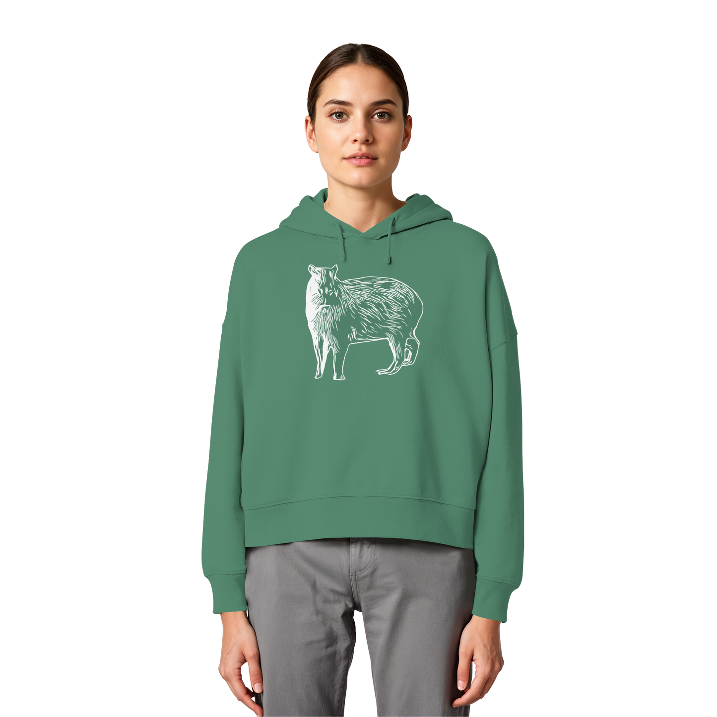 Cabybara - Womens Organic Boxcut Hoodie