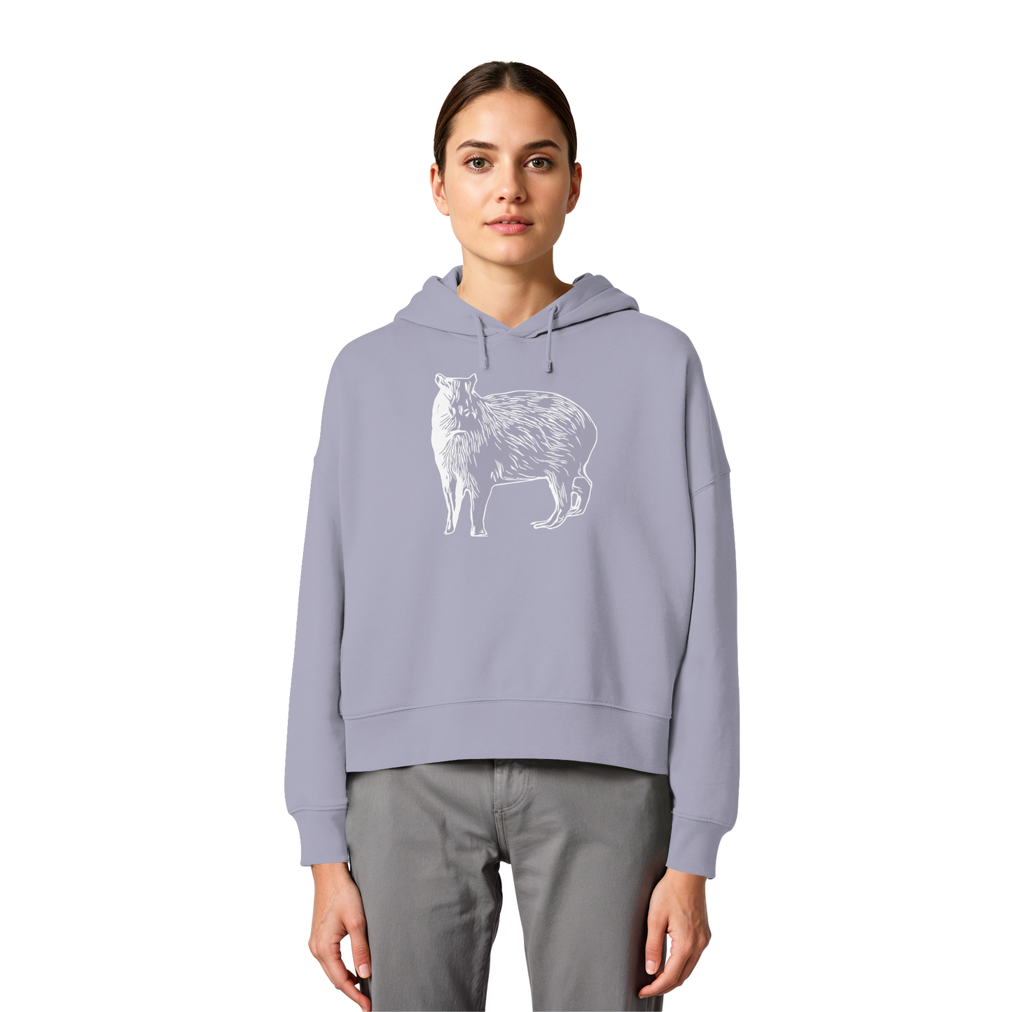 Cabybara - Womens Organic Boxcut Hoodie