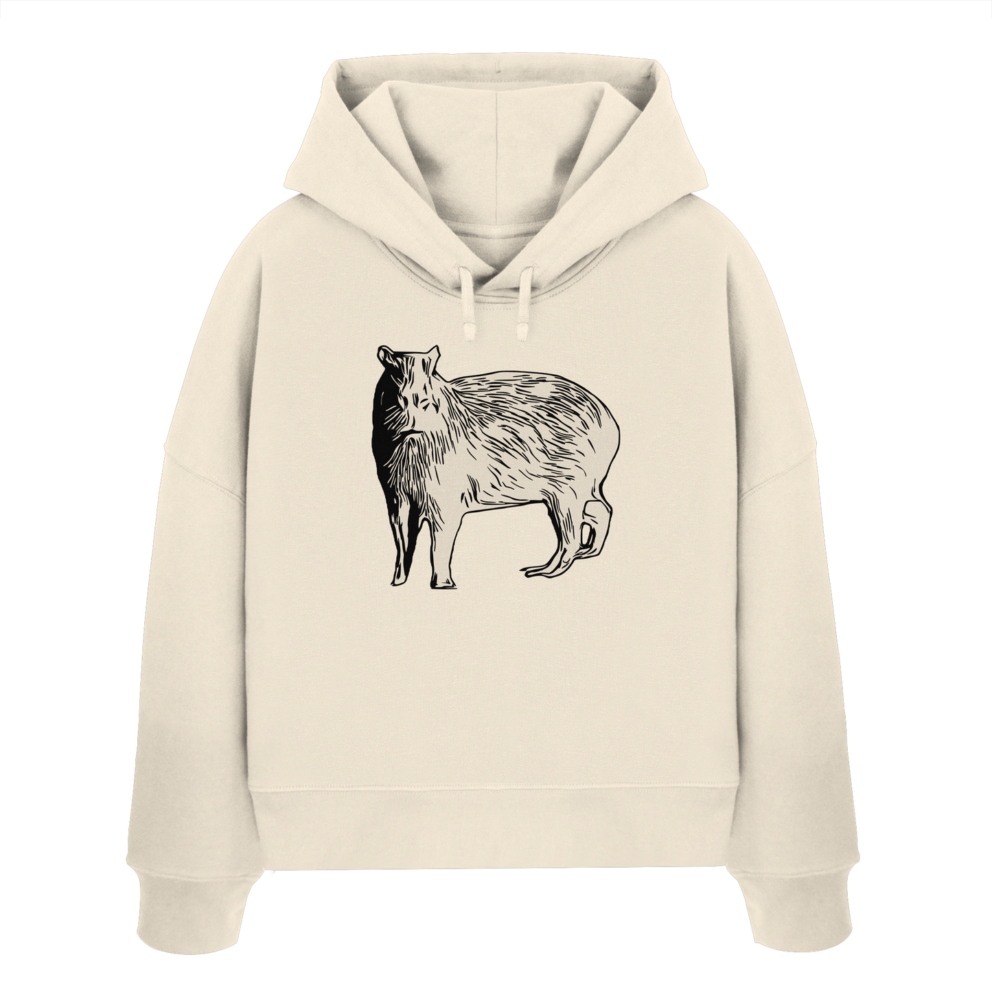 Cabybara - Womens Organic Boxcut Hoodie