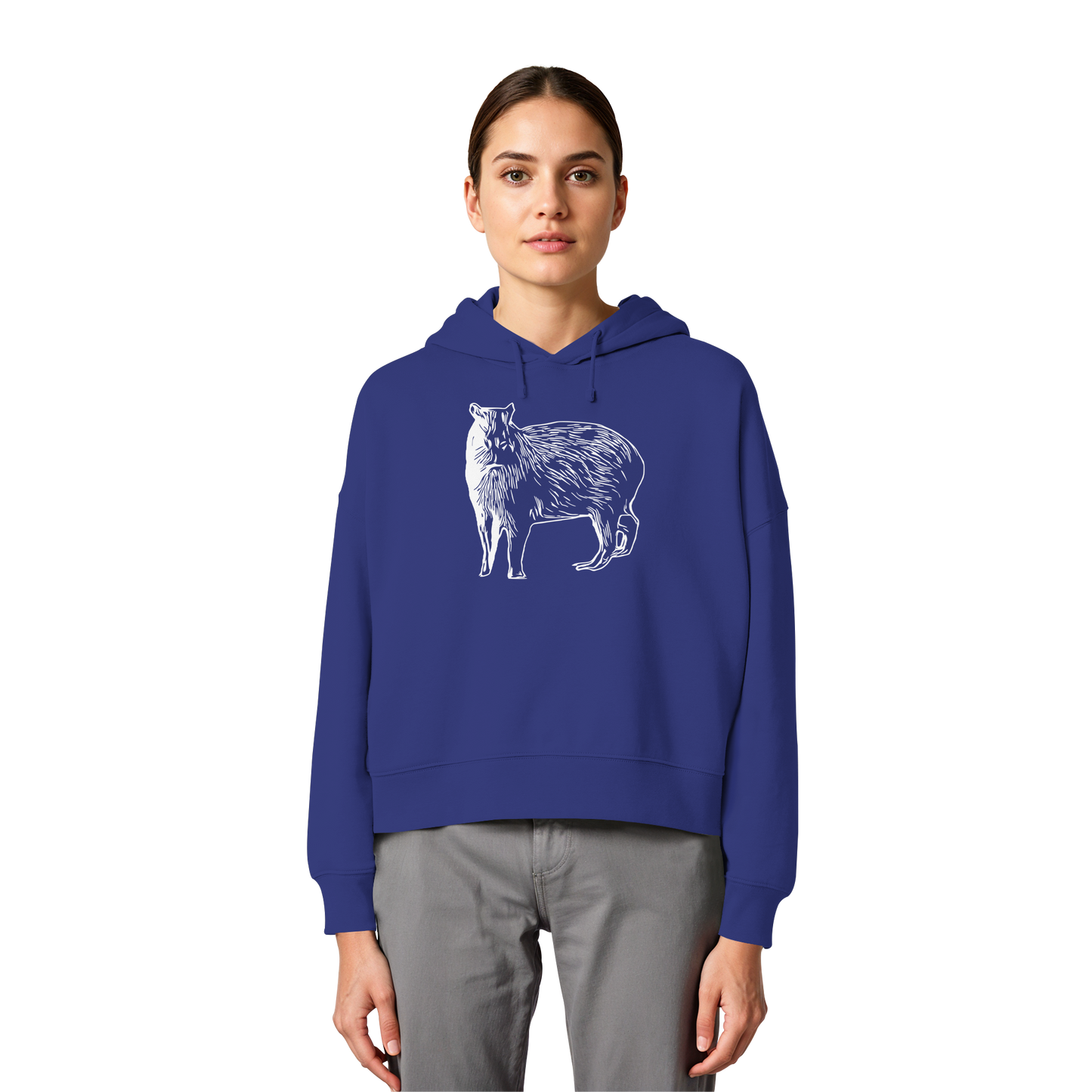 Cabybara - Womens Organic Boxcut Hoodie