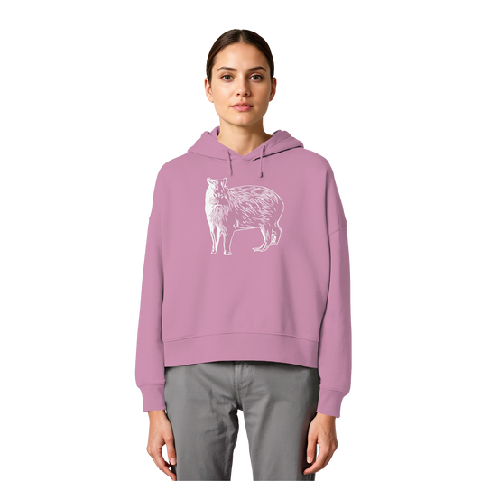 Cabybara - Womens Organic Boxcut Hoodie